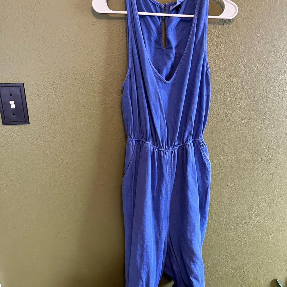 Blue Sleeveless Jumpsuit